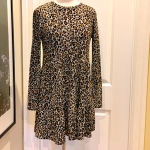 Zara leopard print babydoll dress